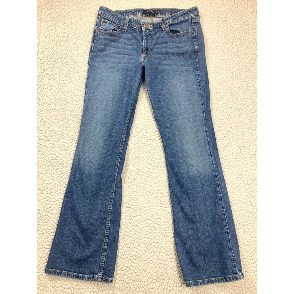 Levi's 518 Superlow Jeans Womens 13M Medium Wash Stretch Bootcut Denim